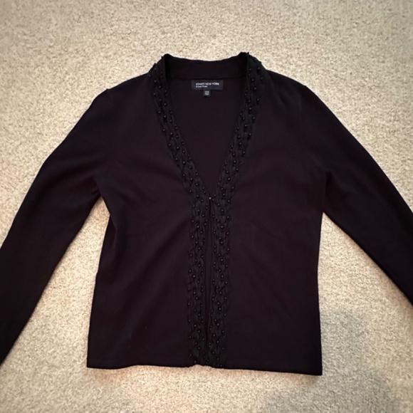 ✨ Jones New York Signature Black Cardigan - Size Small✨New without tags - Picture 4 of 6